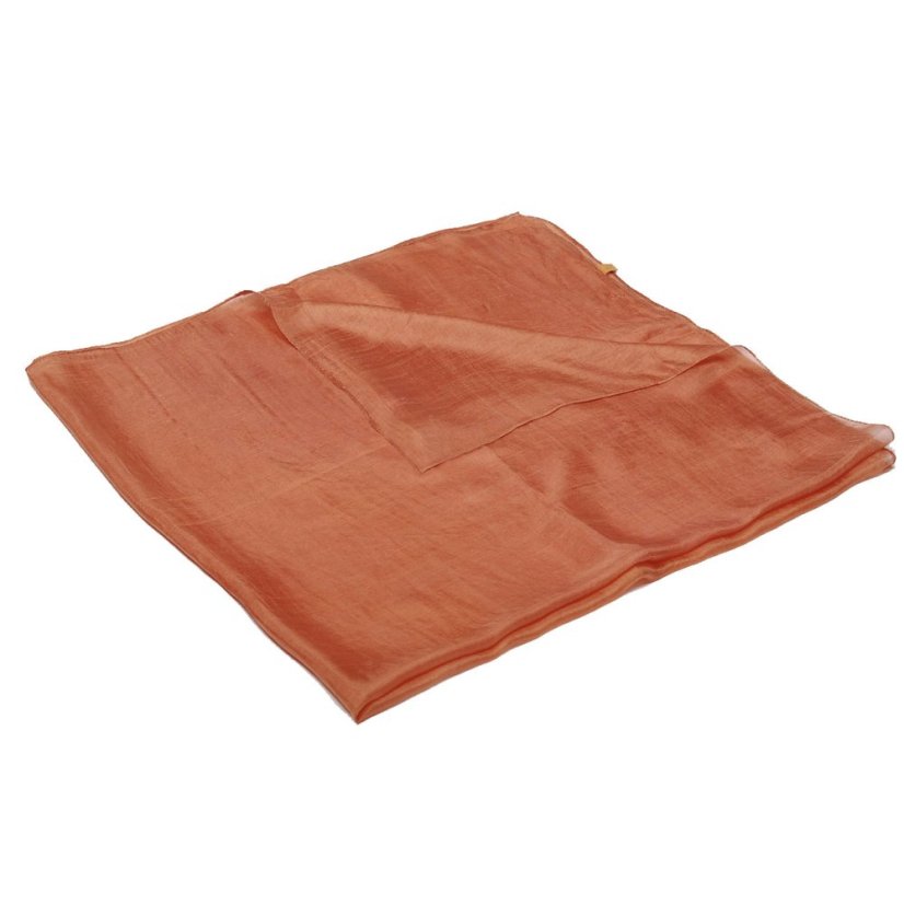 Hodvábna šatka jednofarebná medená