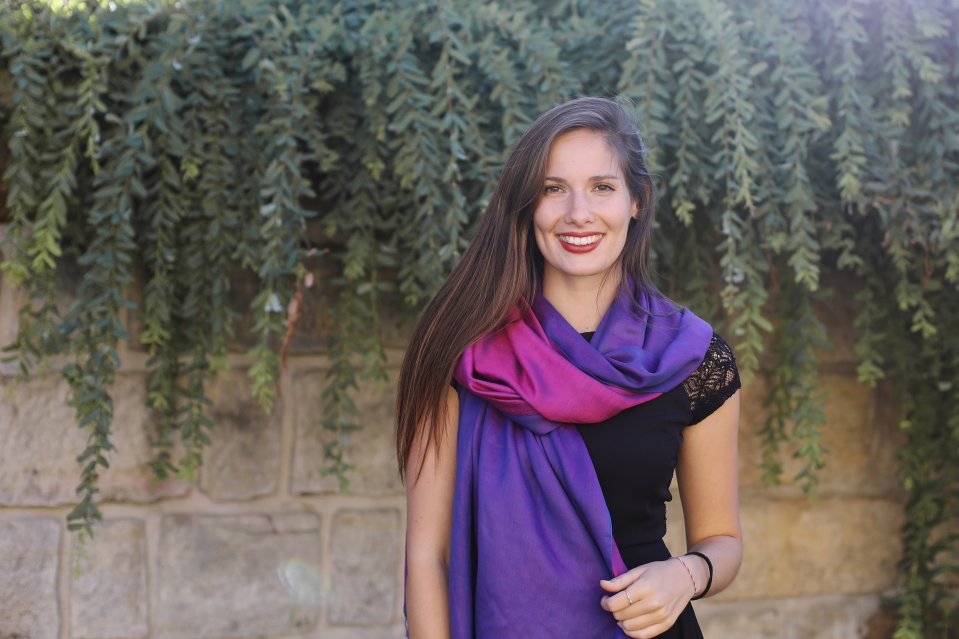 Šály z viskózy a hedvábí oboustranné