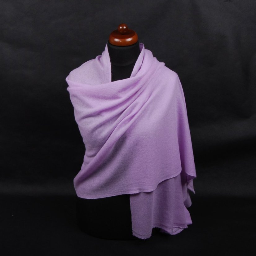 100% Kaschmir-Schal groß helllila