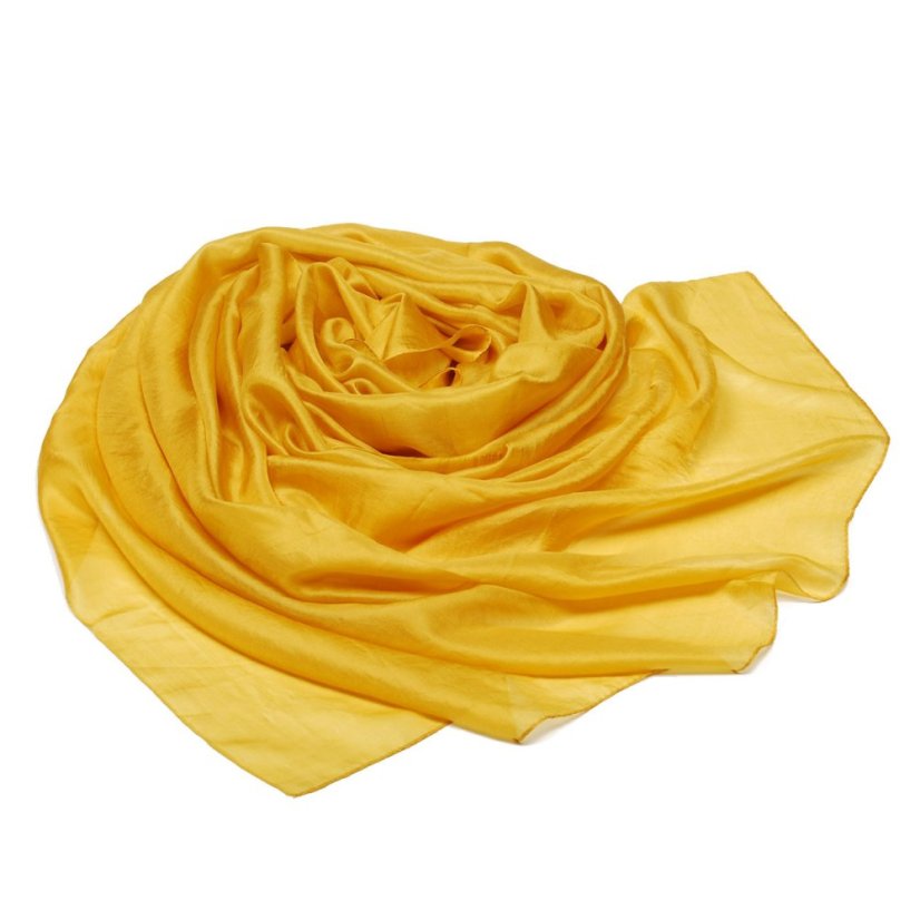 Hodvábny šál veľký žltý