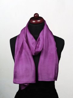 Hedvábná šála jednobarevná růžovofialová