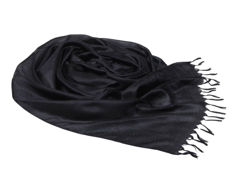Hedvábná šála z Váránasí černá