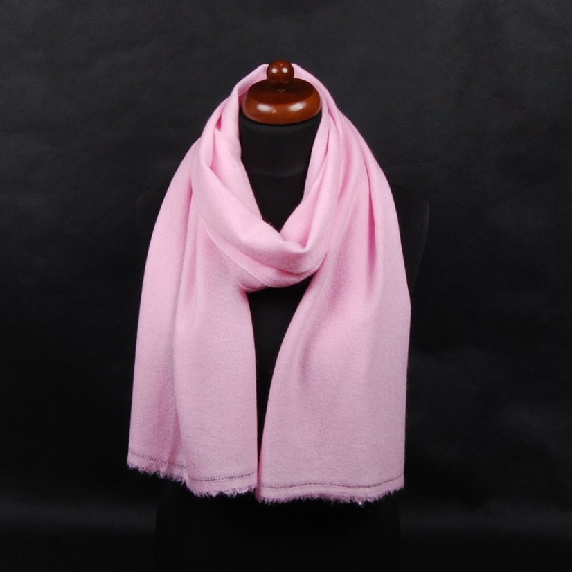 100% kašmírový šál exclusive stredný svetloružový