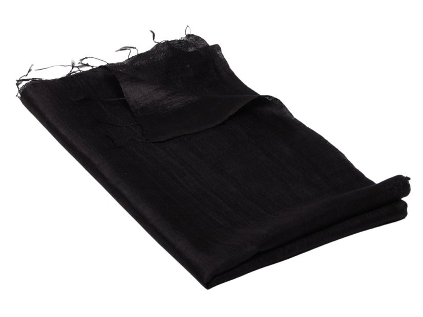 Schal aus Rohseide schwarz