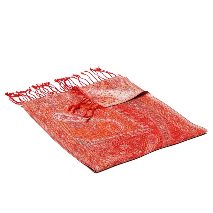 Hedvábná šála Super světle červená