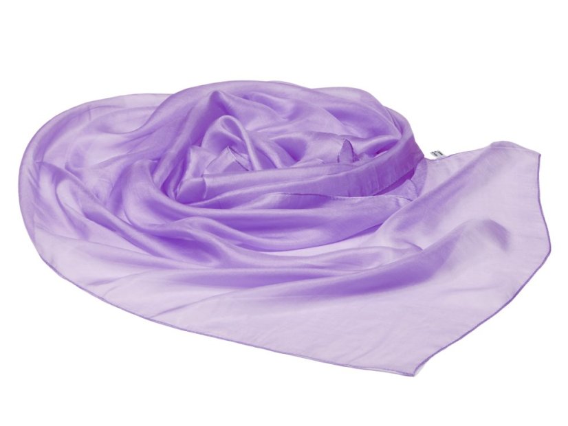 Hedvábná šála jednobarevná světle fialová