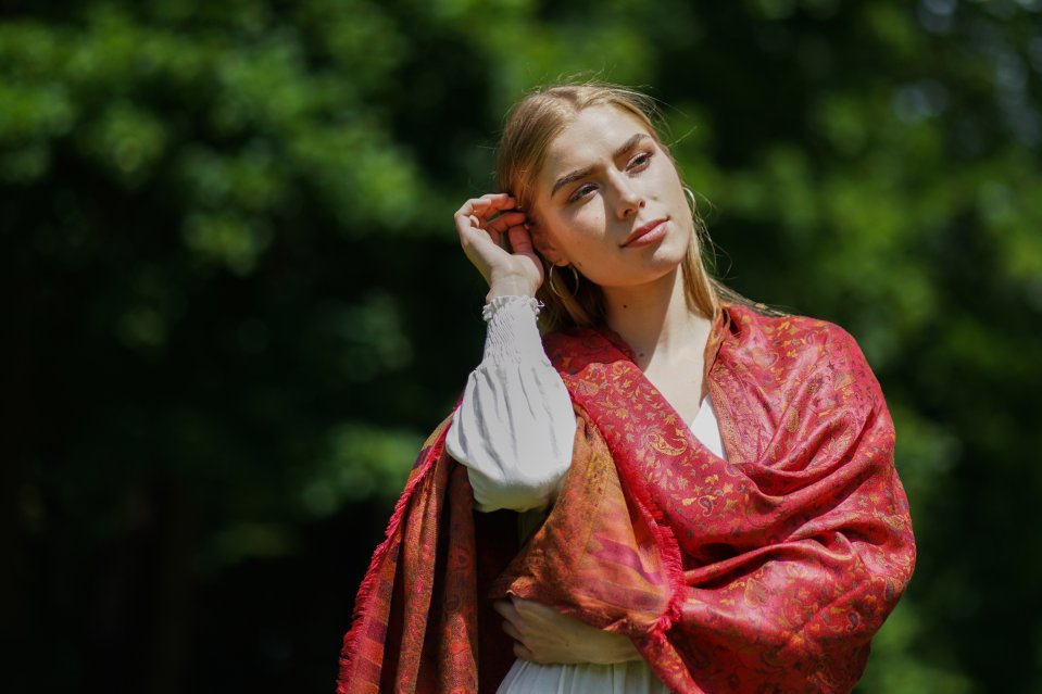 Šály z viskózy a hodvábu Khani Jamavar