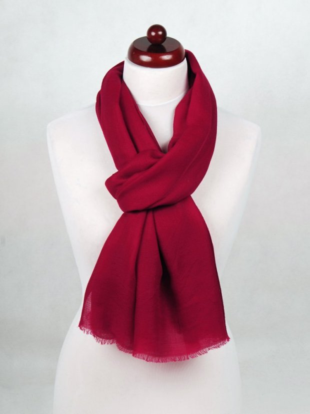 Ring-pashmina exklusiv weinrot