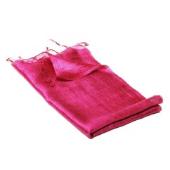 Schal aus Rohseide dunkelrosa