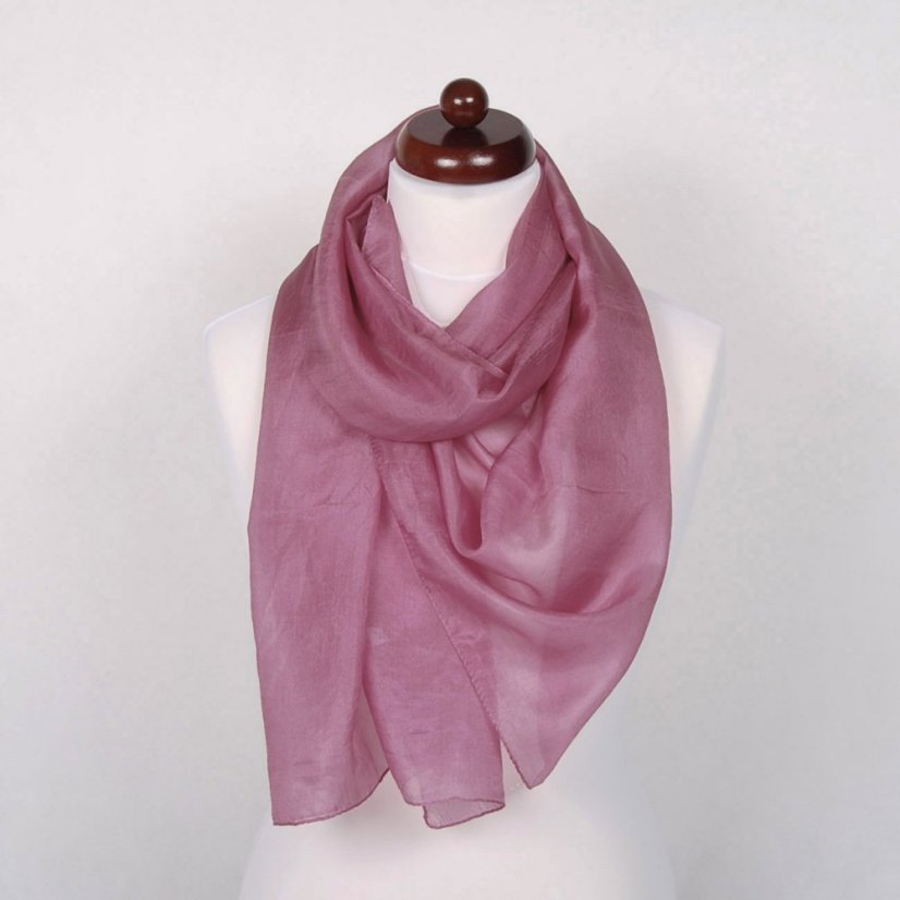 Seidenschal einfarbig altrosa