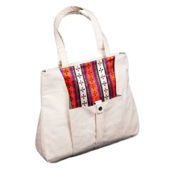 Tibetská kabelka Tote Samye Druk smotanová