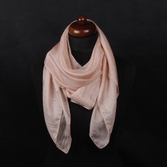 Hedvábný šátek jednobarevný pudrovorůžový