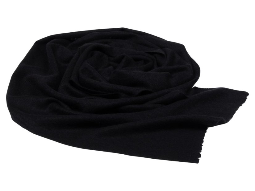 100% Kaschmirschal exklusiv schmal schwarz