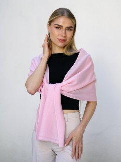 100% kašmírová šála exclusive úzká světle růžová