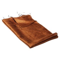 Schal aus Rohseide braun