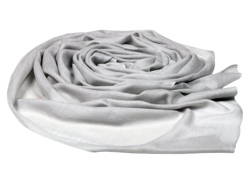 Pashmina-Wollschal Self hellgrau