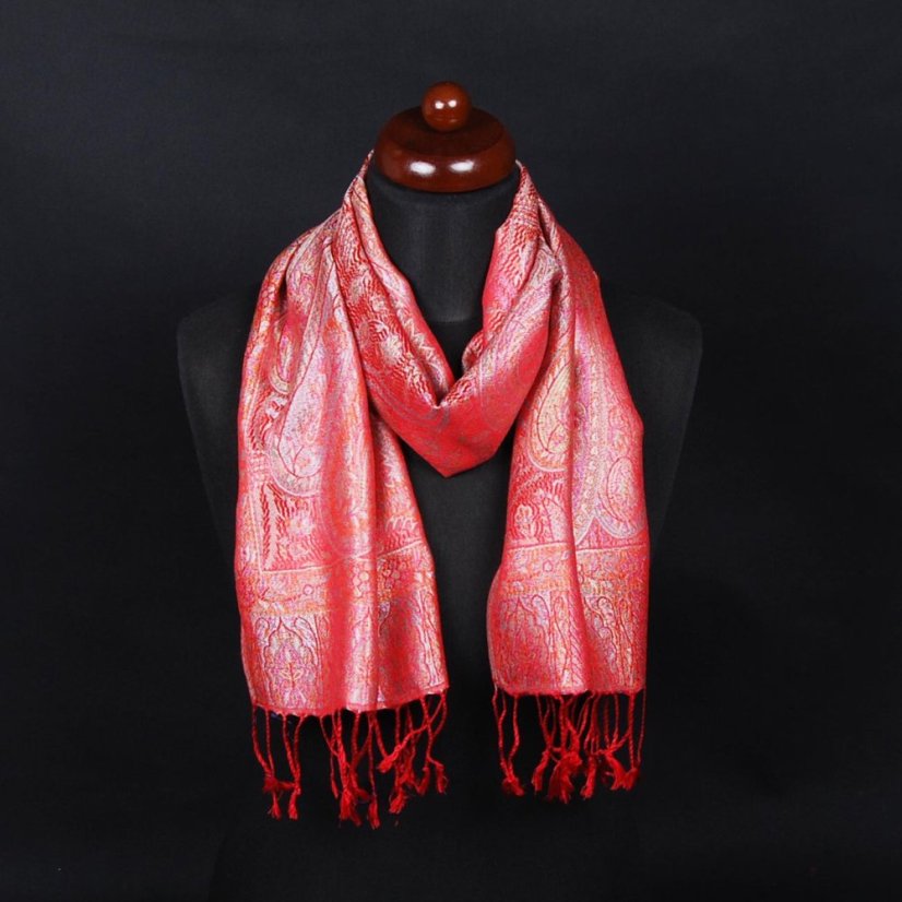 Seidenschal Super Kalsang hellrot