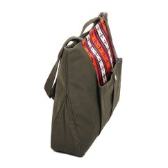 Tibetská kabelka Tote Samye Druk šedozelená