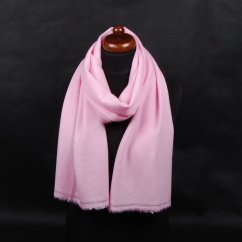 100% kašmírová šála exclusive střední světle růžová