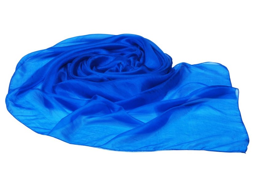 Seidenschal einfarbig königsblau