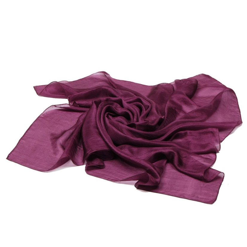 Seidentuch einfarbig dunkellila mit Grau-Stich
