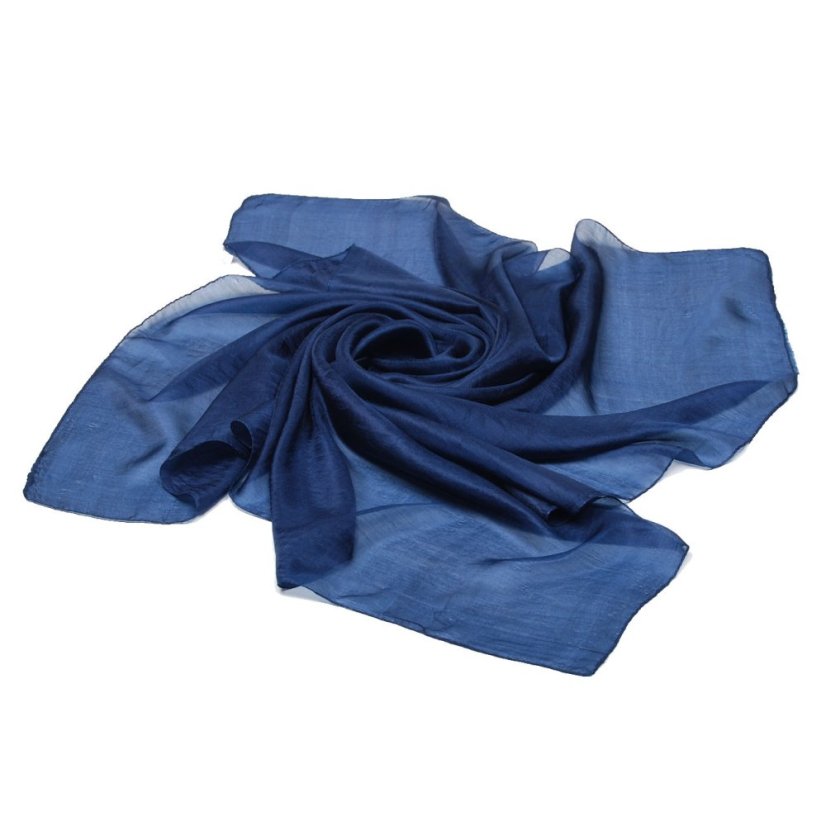 Hedvábný šátek jednobarevný tmavě šedomodrý