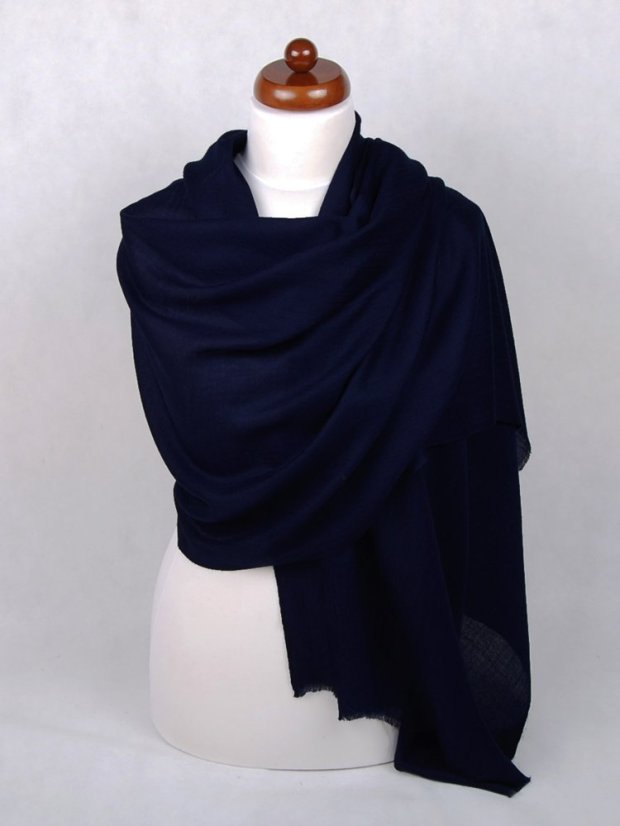 Pashmina-Wollschal Self schwarzblau