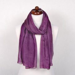 Hedvábná šála velká šedofialová