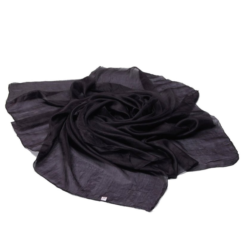 Seidenschal groß schwarz