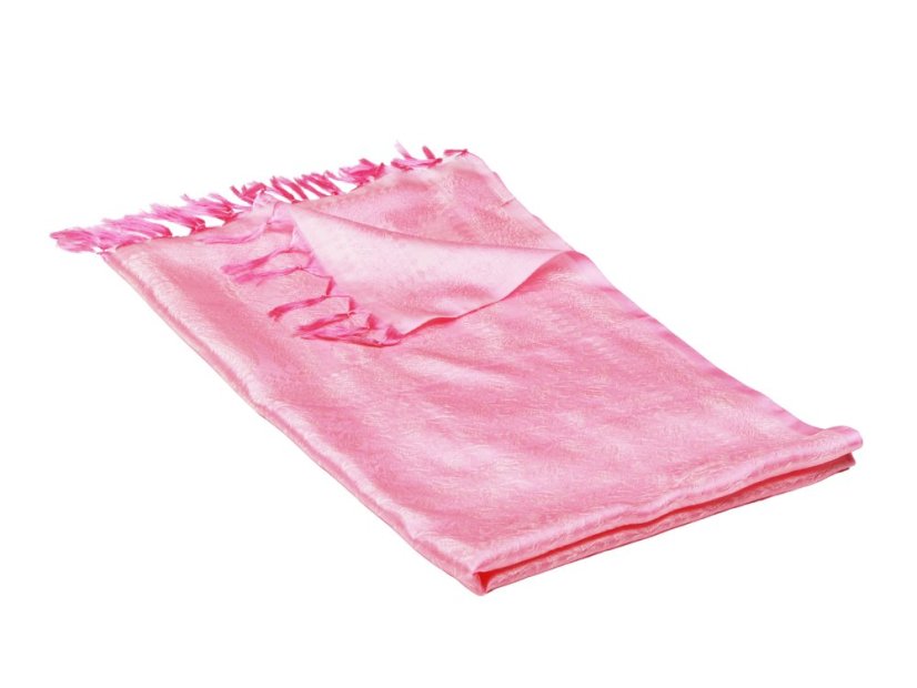 Seidenschal aus Varanasi rosa-cremefarben