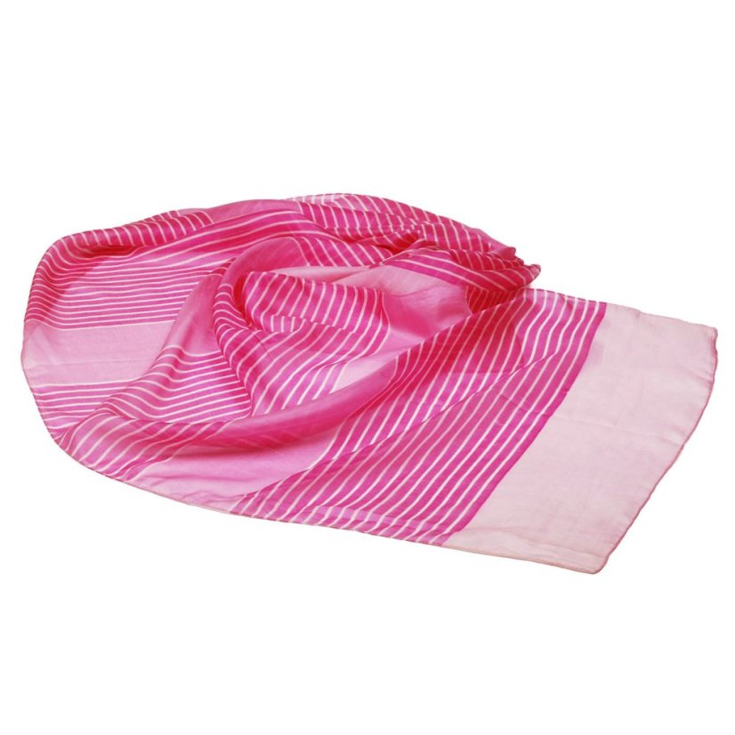 Seidenschal mit Aufdruck rosa