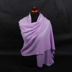 100% kašmírový šál veľký svetlofialový