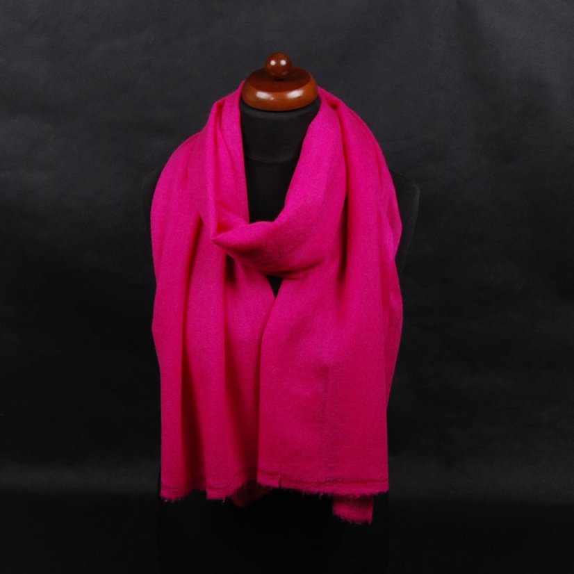 100% Kaschmir-Schal groß in Magenta