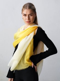 Ring-Pashmina exklusiv Ombre gelb