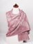 Šála z merino vlny světle růžová s šedou
