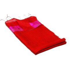 Šála ze surového hedvábí červená s růžovou