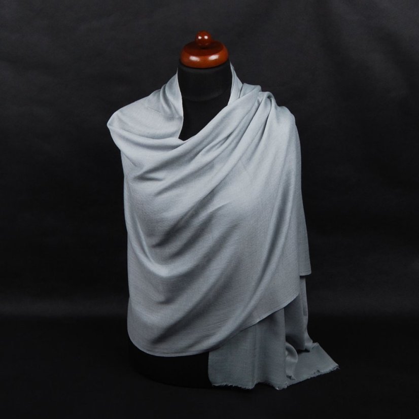 Pashmina-Wollschal Self grau