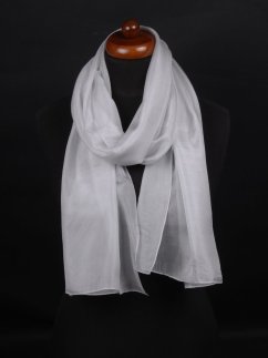 Hedvábná šála jednobarevná světle šedá