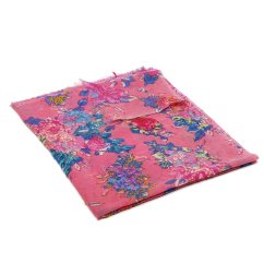 Kaschmirische Woll-Pashmina mit Aufdruck und Stickerei Metok rosa