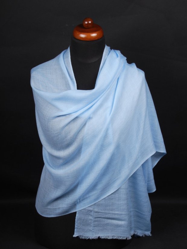 Ring-pashmina exklusiv hellblau