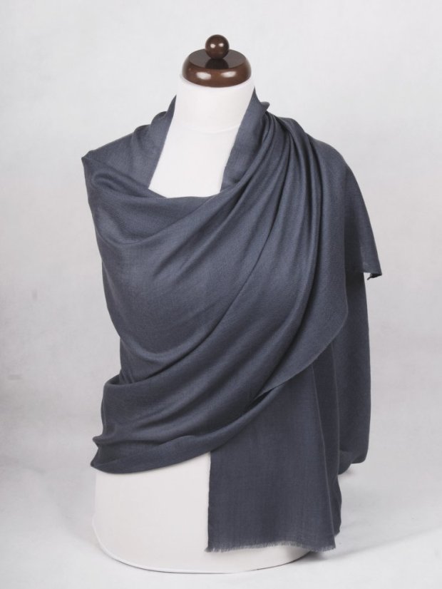 Pashmina-Wollschal Self dunkelgrau