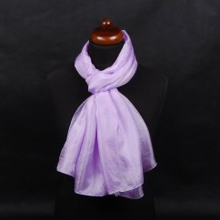 Hedvábná šála velká světle fialová