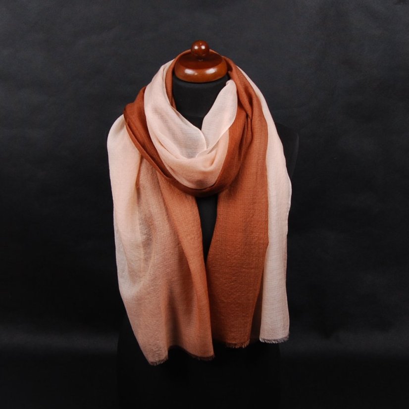 Ring-Pashmina exklusiv braun-beige