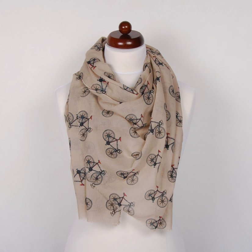 Bavlněná šála světle hnědá