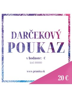 Darčekový poukaz v hodnote 20 €