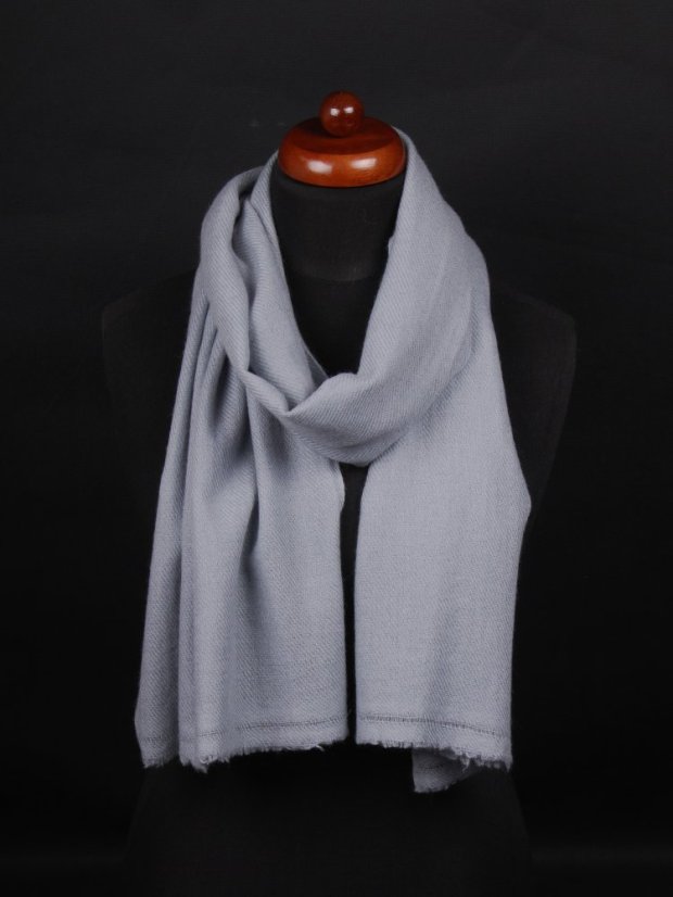 100% kašmírová šála exclusive úzká šedá