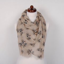 Schal aus Baumwolle hellbraun