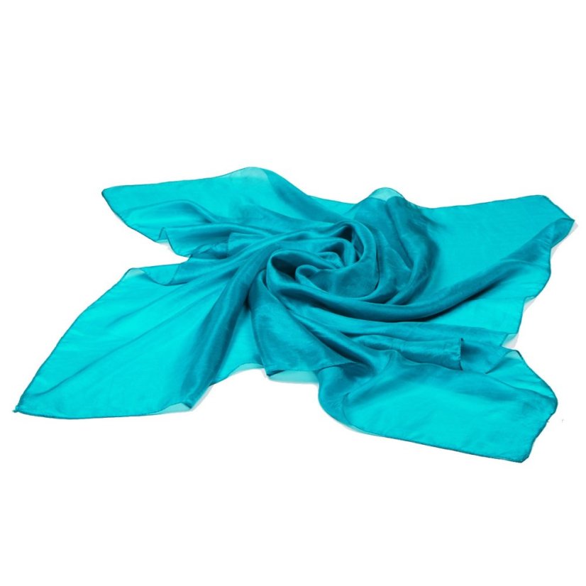 Seidentuch einfarbig grüntürkis