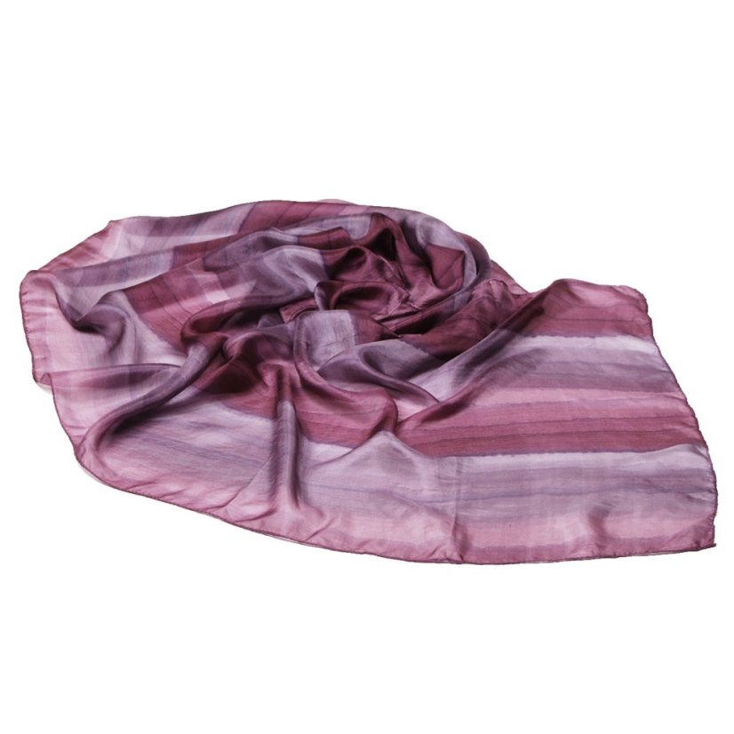 Handgemalter Seidenschal graulila