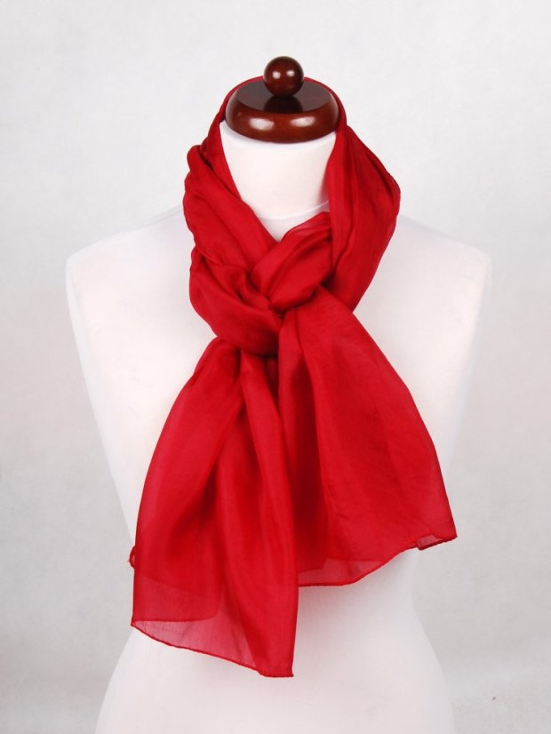 Seidenschal einfarbig rot